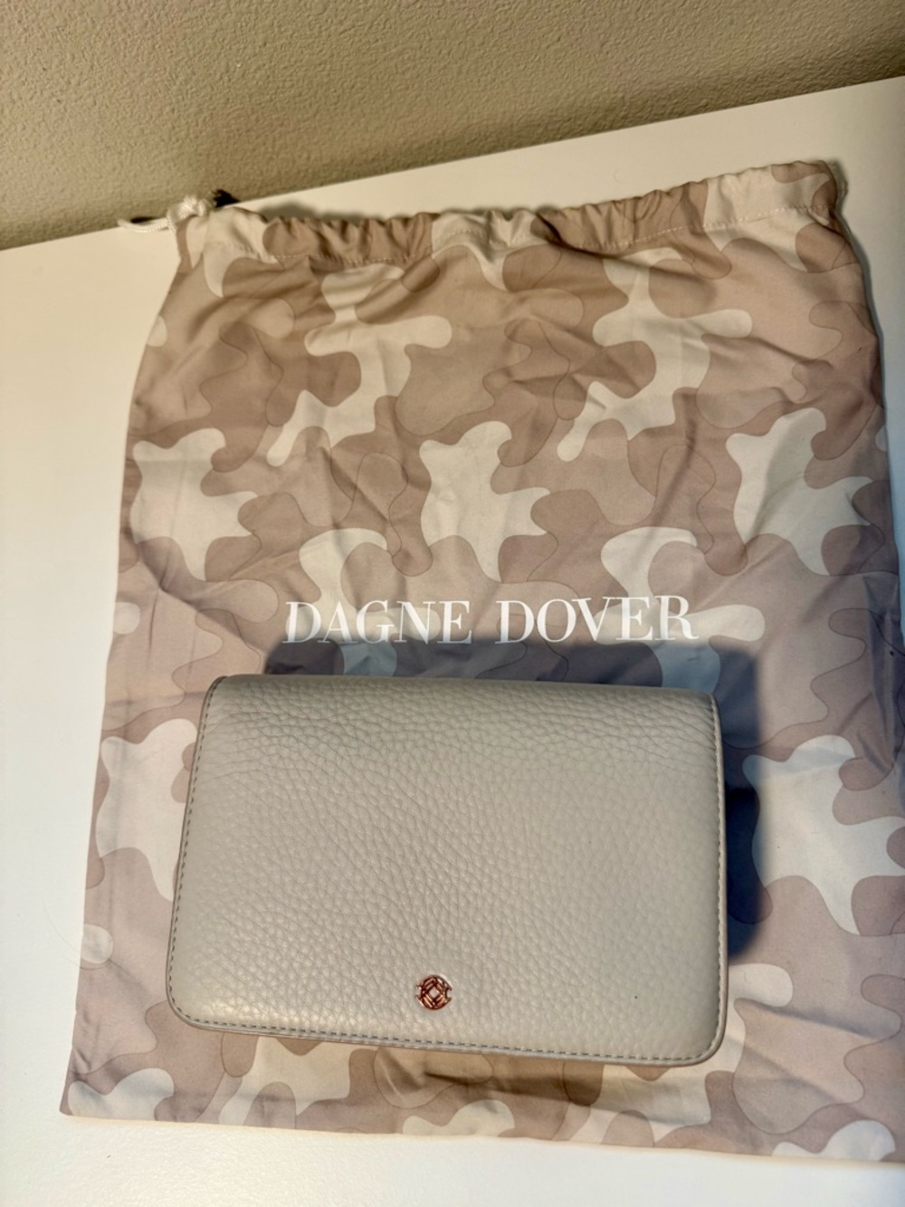 Dagne Dover Cream Leather Crossbody Bag - Picture 2 of 13